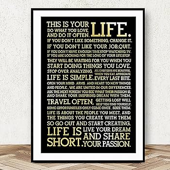 holstee社のポスター「this is your life」のアート Amazon.com: Holstee Manifesto Poster - The Original This is